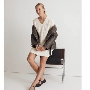 Madewell Cable Knit
Oversized Mini Sweater Dress